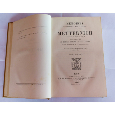 Memoires. Documents et ecrits divers Tome Huitieme