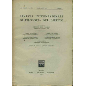 Rivista internazionale di filosofia del diritto. Luglio - Agosto 1955Librisaggi
