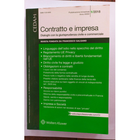 Contratto e impresa. Dialoghi con la giurisprudenza civile e commerciale