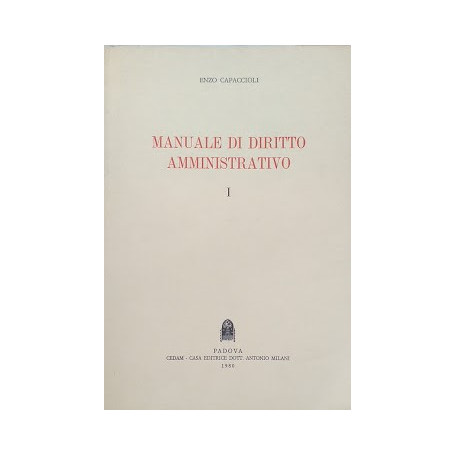 Manuale di Diritto Amministrativo  I
