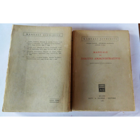 Manuale di diritto amministrativo