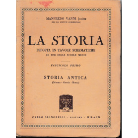 LA STORIA. Esposta in tavole schematiche. Fascicolo Primo. Storia Antica (Oriente