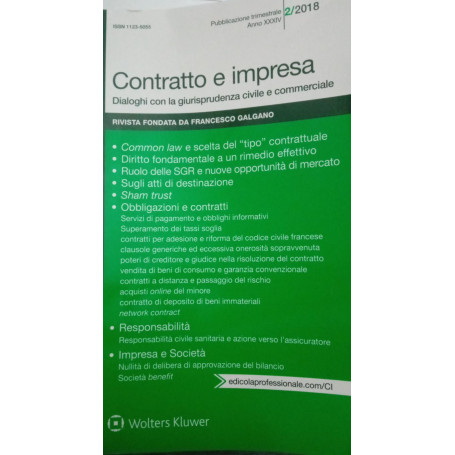 Contratto e impresa. Dialoghi con la giurisprudenza civile e commerciale volume II