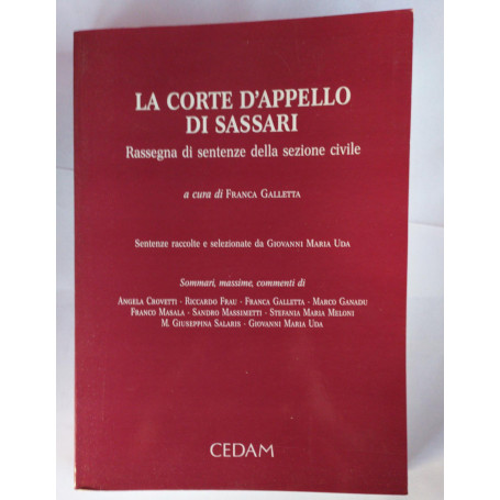 La Corte d'appello di Sassari : rassegna di sentenze della Sezione civile