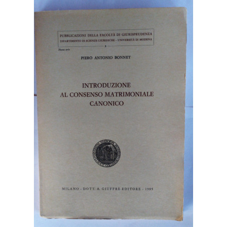 Introduzione al consenso matrimoniale canonico