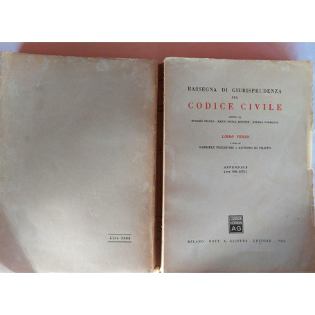 Rassegna di giurisprudenza sul codice civile.  Libro terzo. Appendice (art. 810-1172)