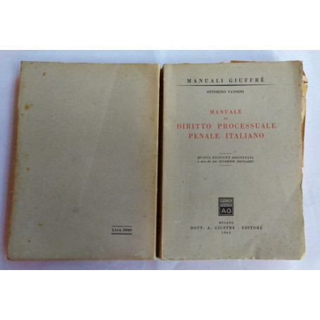 Manuale di diritto processuale penale italiano