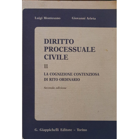 DIRITTO PROCESSUALE CIVILE VOL.II. La cognizione contenziosa di rito ordinario