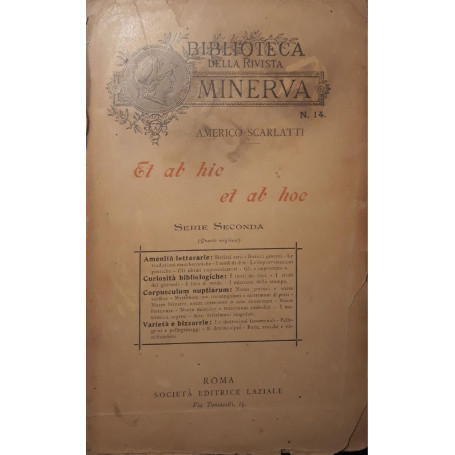 Biblioteca della rivista minerva. et ab hic, et ab hoc, serie seconda
