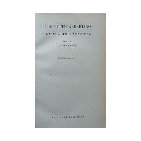 Lo Statuto Albertino e la sua preparazione