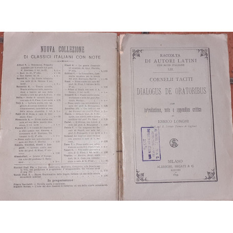 Dialogus De Oratoribus. Volume 3