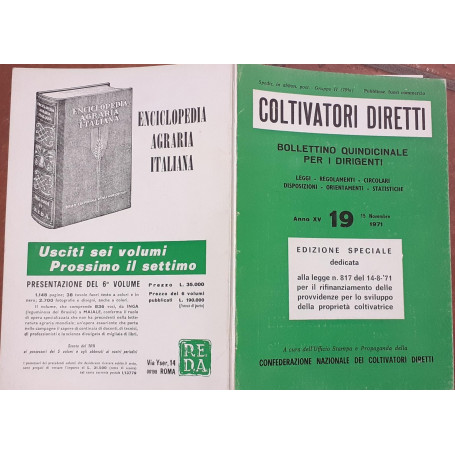 Coltivatori diretti. Bollettino quindicinale per i dirigenti