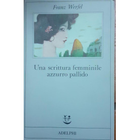 Una scrittura femminile azzurro pallido