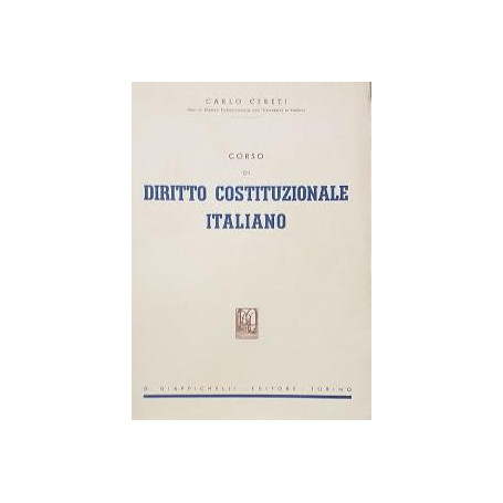 Corso di Diritto Costituzionale Italiano