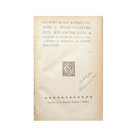 Precursori e propugnatori del rinascimento