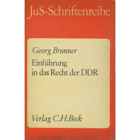 Einfuhrung in das Recht der DDR