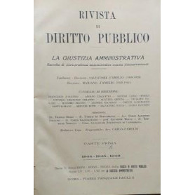 Rivista di Diritto Pubblico - La Giustizia Amministrativa