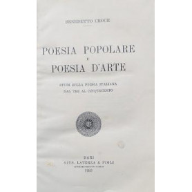 Poesia popolare e poesia d'arte. Studi sulla poesia italiana dal tre al cinquecento