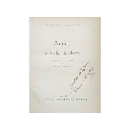 Amiel  o della timidezza