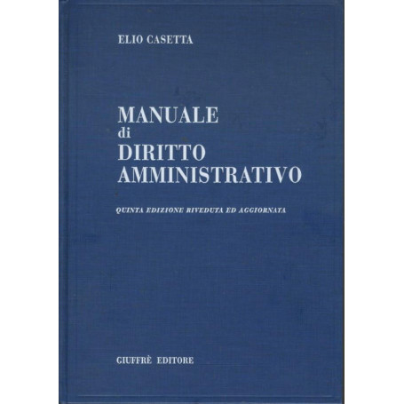 Manuale di diritto amministrativo