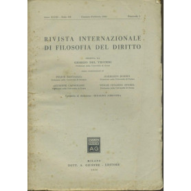 Rivista internazionale di filosofia del diritto. Anno XXXI. Serie III. Gennaio  - Febbraio 1954