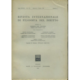 Rivista internazionale di filosofia del diritto. Anno XXXIII. Serie III. Settembre - Ottobre 1956