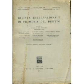 Rivista internazionale di filosofia del diritto. Anno XLI. Serie III. Gennaio - Aprile 1964