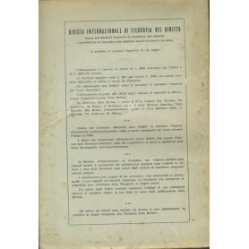 Rivista internazionale di filosofia del diritto. Anno XLI. Serie III. Gennaio - Aprile 1964