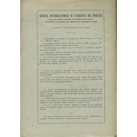 Rivista internazionale di filosofia del diritto. Anno XXXV. Serie III. Maggio - Agosto 1958