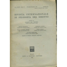 Rivista internazionale di filosofia del diritto. Anno XXXIV. Serie III. Novembre - Dicembre 1957