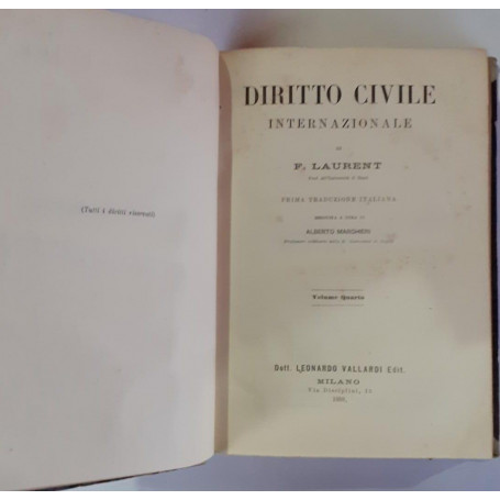 Diritto civile internazionale Volume 4