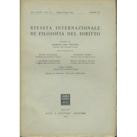 Rivista internazionale di filosofia del diritto. Anno XXXIII. Serie III. Maggio - Giugno 1956