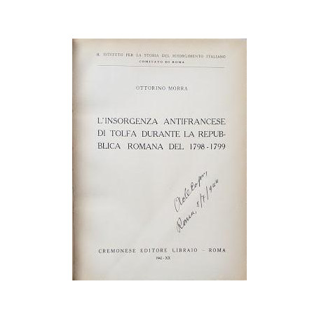 L'insorgenza antifrancese di Tolfa durante la Repubblica Romana del 1798-1799