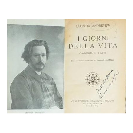 I giorni della vita  commedia in 4 atti