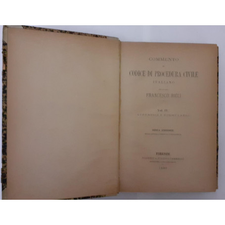 Commento al codice di procedura civile Volume IV