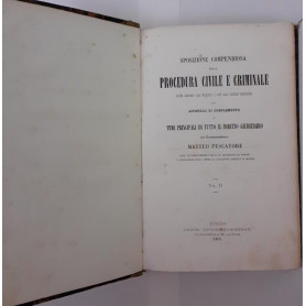 Sposizione compendiosa della procedura civile e criminale Vol II Parte I e IILibrisaggi