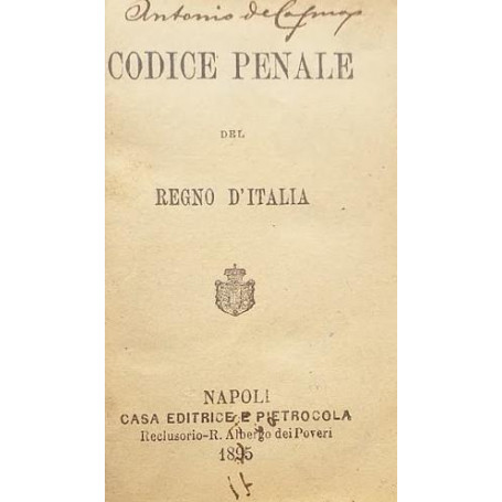 Codice Penale e Codice di Procedura Penale del Regno d'Italia