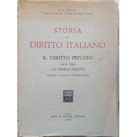 Storia del Diritto Italiano. Il Diritto Privato