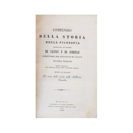 Compendio della storia della filosofia