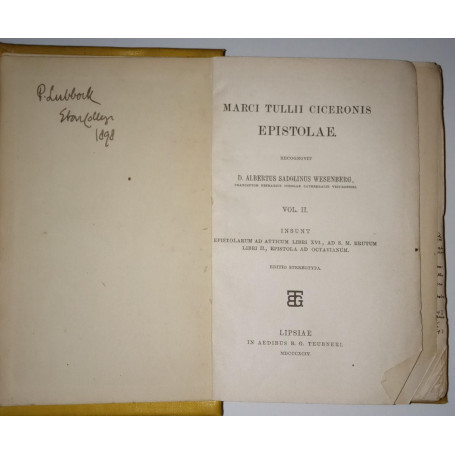 Marci Tullii Ciceronis Epistolae Vol II
