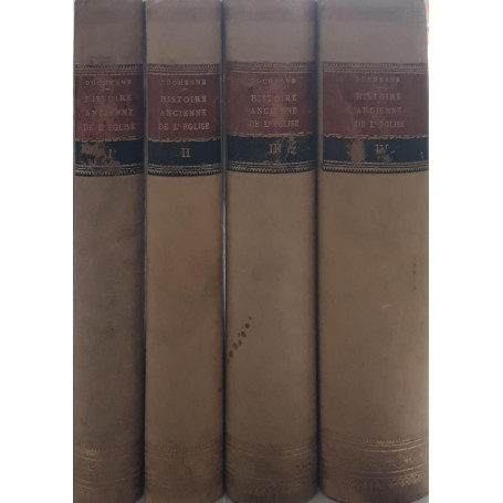 Histoire ancienne de l'eglise: Tome I (1923) p.577,  Tome II (1910) p.671, Tome III (1911) p.687, Tome IV (1925) p.663
