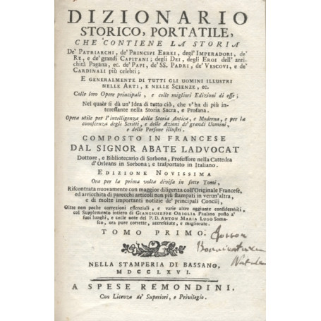 DIZIONARIO STORICO  PORTATILE VOLUMI 1-7