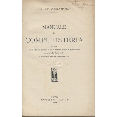 MANUALE DI COMPUTISTERIA