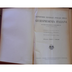 Repertorio generale annuale della Giurisprudenza italiana Volume XLI