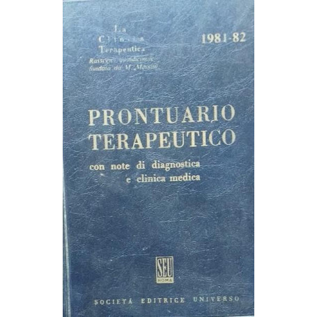 Prontuario terapeutico con note di diagnostica e clinica medica. 1981 - 82