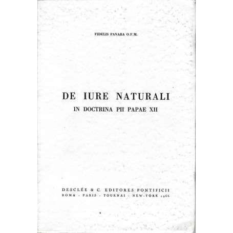 De iure naturali in doctrina PII Papae XII