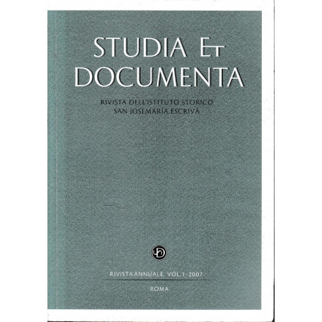 Studia et documenta. Rivista annuale  vol. 1-2007