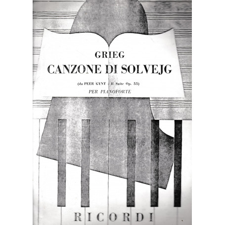 Canzone di Solvejg (de Peer Gynt - II Suite Op. 55) Spartito per pianoforte.