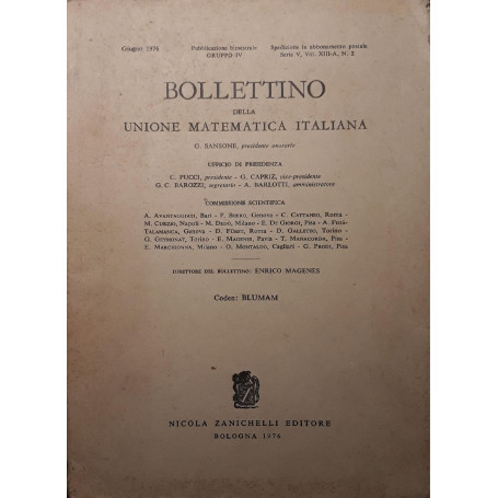 Bollettino della Unione Matematica Italiana  (giugno 1976)