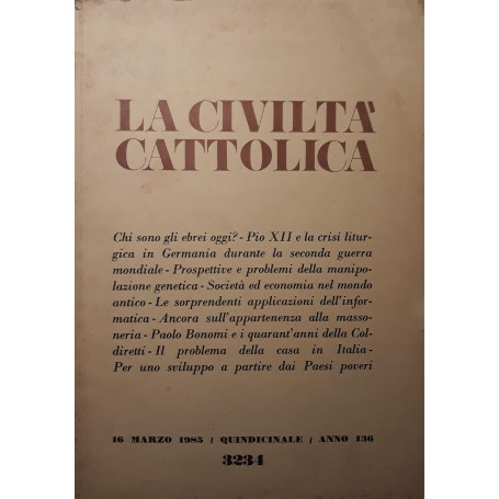 La civiltà cattolica 1985 (volume I)